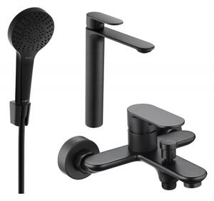 Mexen Milo R05 комплект за вана, черен - 71313R05-70