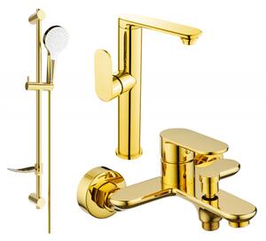 Mexen Milo DF05 комплект за вана, златен - 713153DF05-50