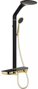 Mexen Bolt комплект външен душ с пита и батерия, черно/златно - 78108-75