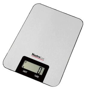 Кухненска везна NostroLux NL51651I, 5 кг, ТАРА, 1 х CR2032, LCD Дисплей 53 х 20мм, Инокс