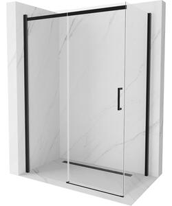 Mexen Omega плъзгаща се душ кабина 130 x 70 см, прозрачна, черна - 825-130-070-70-00