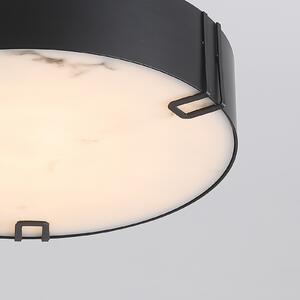 Searchlight LED таванна лампа „Marmo“, черна, метал, IP44, 3 000 K, Затъмняване, Черен, Баня, Метал
