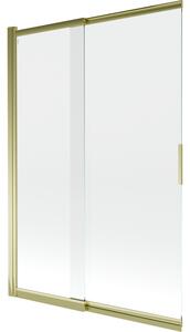 Mexen Fox 2-крило плъзгащ параван за вана 120 x 150 cm, прозрачен, златен - 891-120-002-50-00