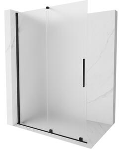 Mexen Velar разтегателна душ преграда Walk-in 140 x 200 cm, матирана 8 mm, черна - 871-140-000-33-70
