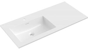 Mexen Otis мивка за вграждане в плот лява 101 x 46,5 cm, бял гланц - 25181000L