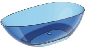 Mexen Glass деним свободностояща прозрачна вана 170 x 85 cm, хромиран изпускател - 58061708507