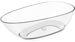 Mexen Glass прозрачно свободностояща вана 170 x 85 см, хромиран отвор - 58061708508