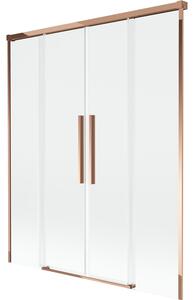 Mexen Rox двукратно плъзгащ се прозрачен параван за вана 160 x 150 см, розово