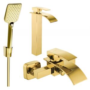 Mexen Aries R62 комплект за вана, златен - 744813R62-50