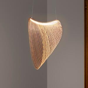 Luceplan Illan LED висяща лампа от дърво с възможност за димиране Ø 80 cm, Затъмняване, Дърво, Дневна/трапезария, Дървесина, Дизайн
