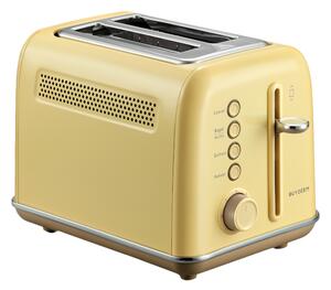 Тостер за хляб BUYDEEM DT620E, 900W, 2 слота, 7 автоматични програми и нива на препичане, LED индикатори, Тавичка за трохи, Жълт
