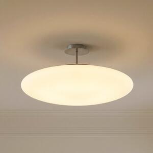 Lindby LED таванна лампа Gunda, бяла, стъкло, Ø 48 cm, димируема, Затъмняване, Бял, Дневна/трапезария, Стъкло, Модерен