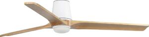 FARO 338381S-LED димируем вентилатор HEYWOOD TUB L 10W/230V CCT Ø 132 см дърво/бяло + дистанционно управление