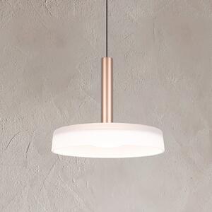 Trio Lighting Celeste LED висящо осветление, бяло/кафяво, Ø 22 cm, стъкло, с възможност за, Затъмняване, Бял, Дневна/трапезария, Стъкло, Модерен