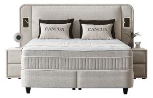 Тапицирана спалня с матрак CANCUN 160 x 200 (Бежов 04)