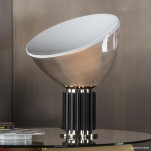 FLOS Taccia small - LED настолна лампа, черна, Затъмняване, Черен, Дневна/трапезария, Метал, Дизайн