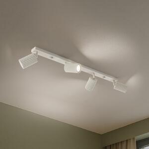 SOLLUX LIGHTING Прожектор за таван Carbon, бежов, дължина 81 см, алуминий, 4 светлини., Затъмняване, Бежов, Дневна/трапезария, Алуминий, Модерен