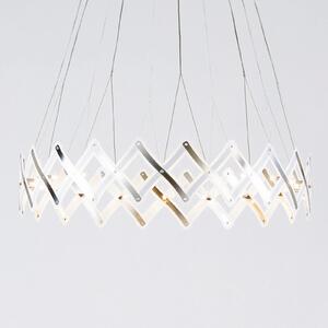 Serien Lighting serien.lighting Zoom - Ножична решетъчна висяща лампа, Затъмняване, Металик, Дневна/трапезария, Метал, Дизайн, Висулки с много пламъци