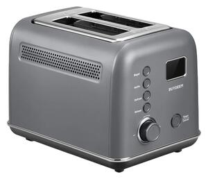 Тостер за хляб BUYDEEM DT730E, 900W, 2 слота, 9 автоматични програми, 9 степени на препичане, Иноксов корпус, LCD дисплей, LED индикатори, Самоцентриране, Таймер, Сив