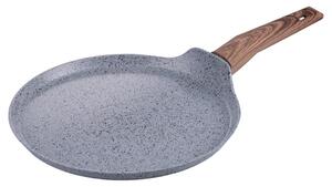 Тиган за палачинки Galileo Carrara SChef 2191315, 28 см, 5 слоя, Керамично покритие, Без PFAS и PTFE, Индукция, Светъл гранит/кафяв
