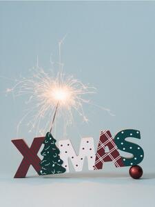 Sinsay - Стояща коледна декорация във формата на надпис Xmas с мотив на коледна елха - многоцветен