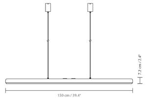 UMAGE LED висяща лампа Hazel Branch, бяла/месинг, 150 cm