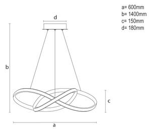 LED димируем полилей на кабел LED/85W/230V 3000-6500K + дистанционно управление
