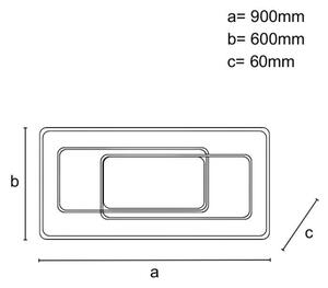 LED димируемо таванно осветително тяло LED/160W/230V 3000-6500K + дистанционно управление