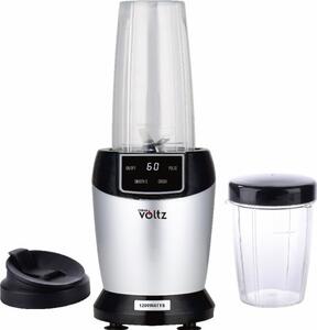 Нутри блендер Oliver Voltz OV51162FS, 1200W, 1.0 л + 0.8 л, LED дисплей, Без BPA, мели лед, предпазен бутон, сребрист