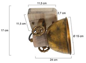 Прожектор за таван Gearwood, 1 лампа, бронз