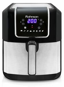 Фритюрник с горещ въздух Rohnson Air Fryer R-2825, вместимост 6.3 l, 60 минутен таймер с автоматично изключване, 1700W