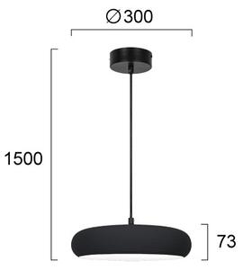 LED полилей на кабелно окачване LOGAN LED/11W/230V черен