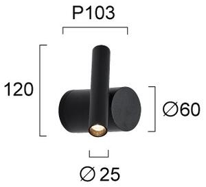 LED Димируемо стеннo точково осветително тяло PLANET LED/4W/230V черно