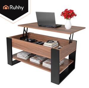 Холна маса Ruhhy 92 x 51 cm с повдигащ се плот, пространство за съхранение и рафт
