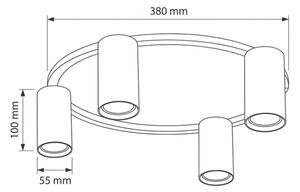 Brilagi - таванно осветително тяло SELE 4xGU10/30W/230V бежово