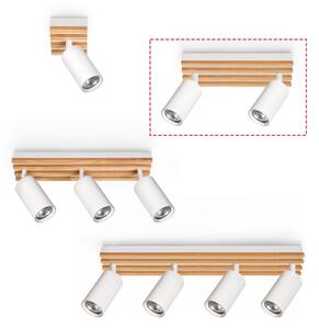 Brilagi - Спот осветително тяло SELE WOOD ACOUSTIC 2xGU10/30W/230V бяло/дърво