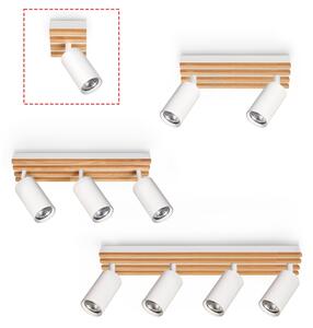 Brilagi - Точково осветително тяло SELE WOOD 1xGU10/30W/230V бяло/дърво