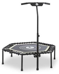 KLARFIT JUMPANATIC, фитнес трамплин, 44''/ 112 CM Ø кормило сгъваем, бял