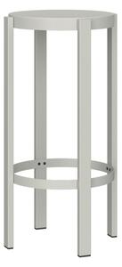 Светлосив стоманен бар стол (височина на седалката 75 cm) Doon – noo.ma