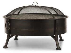 Blumfeldt Catania 2-in-1, купа за огън Ø80см, защита от искри, Ø70см грил, стомана, античен дизайн