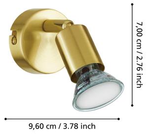 Eglo 33184 - LED Стенен спот BUZZ-LED 1xGU10/2,8W/230V 3000K златист