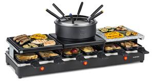 Klarstein Fonduelette XL, 3 в 1 raclette грил и фондю, естествен камък, 1650 W, 12 души