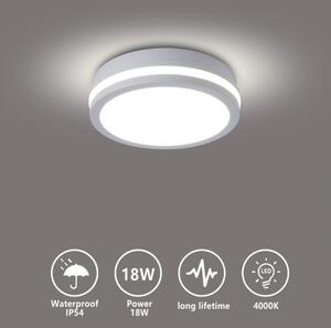 Brilagi - LED външно таванно осветително тяло BENE LED/18W/230V Ø 21,5 см бяло IP54
