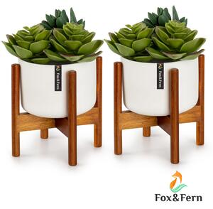 Fox & Fern Thorn, саксия със стойка, комплект от 2 части, стил 50-те години