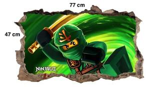 Красив детски стикер за стена Ninjago Warrior 120 x 74