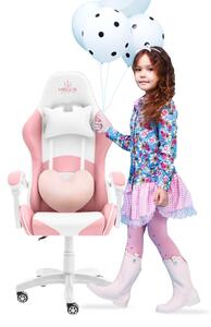 Детски стол за игра в розово за момиче KIDS PINK- WHITE