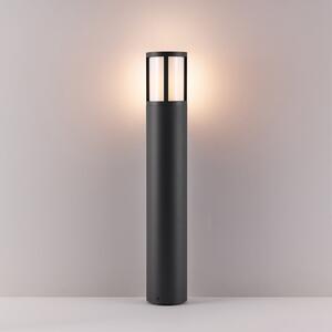 Deko-Light Осветителна пътека Facado II, височина 65 cm, кръгла, тъмно сиво/опал, Затъмняване, Сив, Алуминий