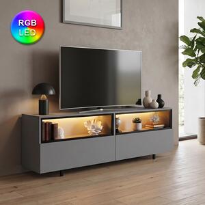 Eco TopMebel меламинов ТВ шкаф с RGB LED в антрацит цвят 180x32x67cm