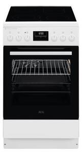 Готварска печка AEG CCB56491BW, клас A, 58л. обем, 4 нагревателни зони, SteamBake, функция AirFry, бяла