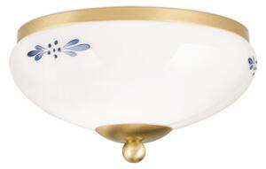Orion - Плафон LANDHAUS 1xE27/60W/230V Ø 21 cm месинг/бяло/синьо